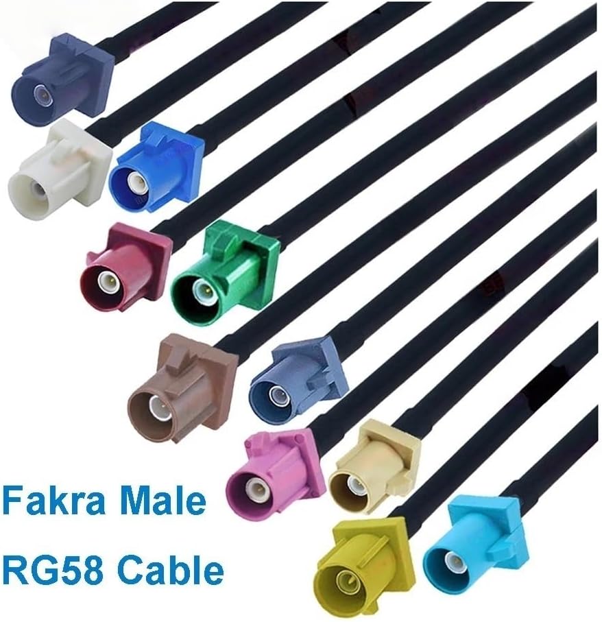 1PCS FakraコードFメスオスRG58ジャンパーオートケーブル(Fakra F M to F M,AS SELECTED_0.