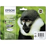 Epson T0895 Monkey Genuine Multipack, 4-colours Ink Cartridges, DURABrite Ink