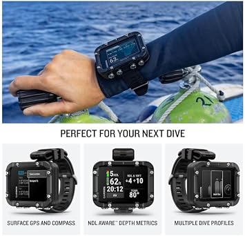 Garmin Descent X30, Rugged Dive Computer, Surface GPS, Button Controls, Vibrant 2.4-inch Color Display, Up to 30 Hours of Battery Life with Wearable4U PowerBank Bundle