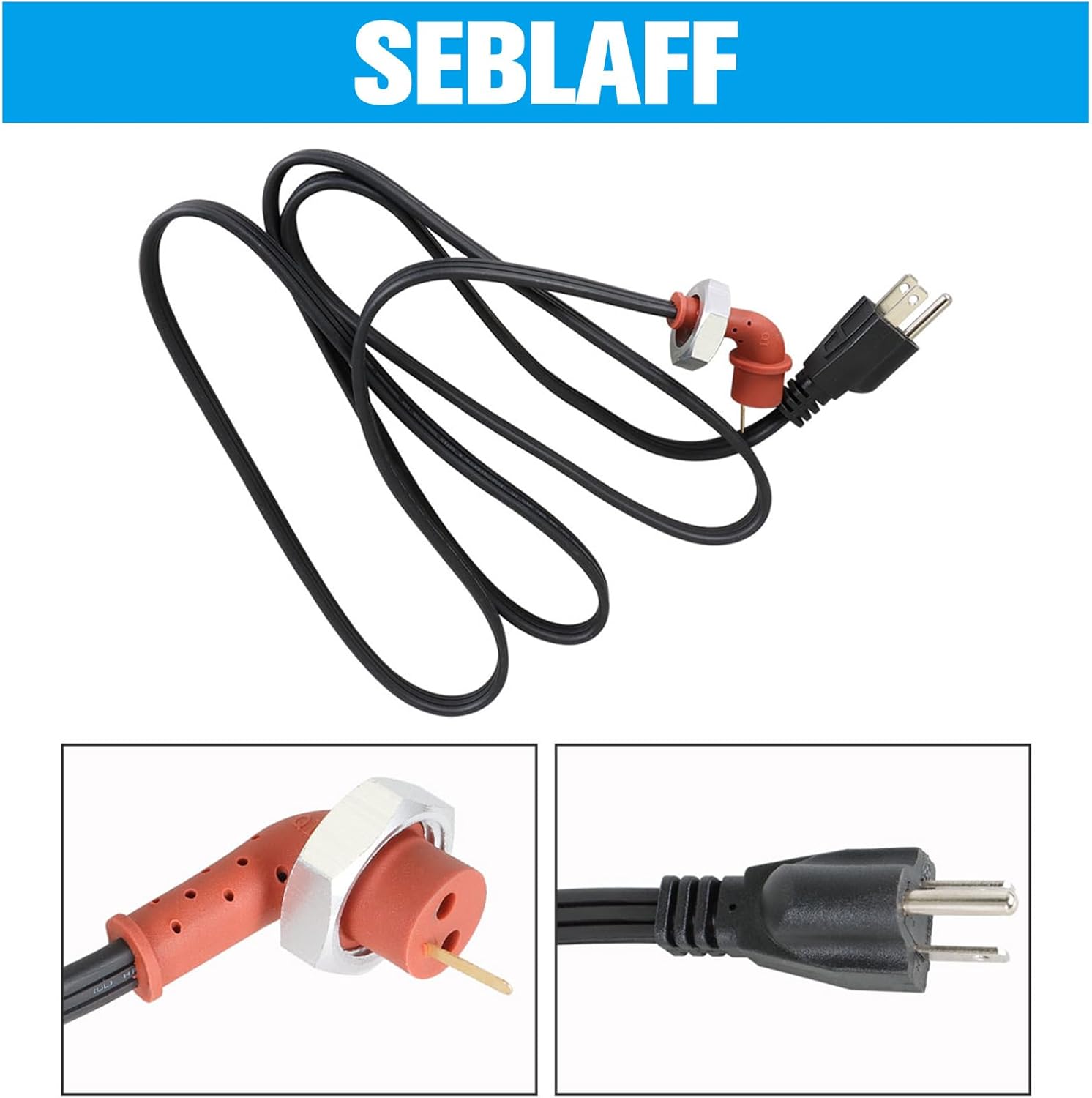 Engine Block Heater Ele/ment with Cord Replacement for F-250 Super Duty 2003-2010 Replacement for F-350 Super Duty 2003-2010