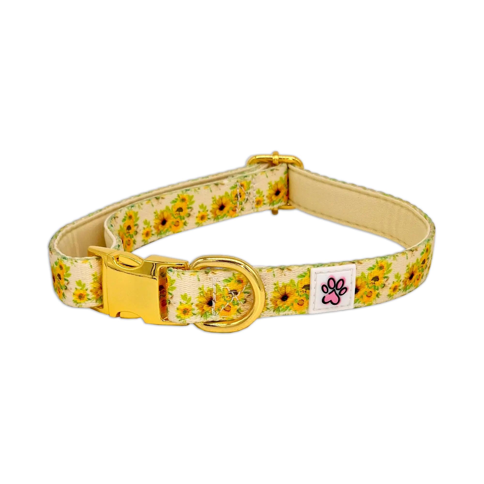Collier souple pour chien jaune balade parc S