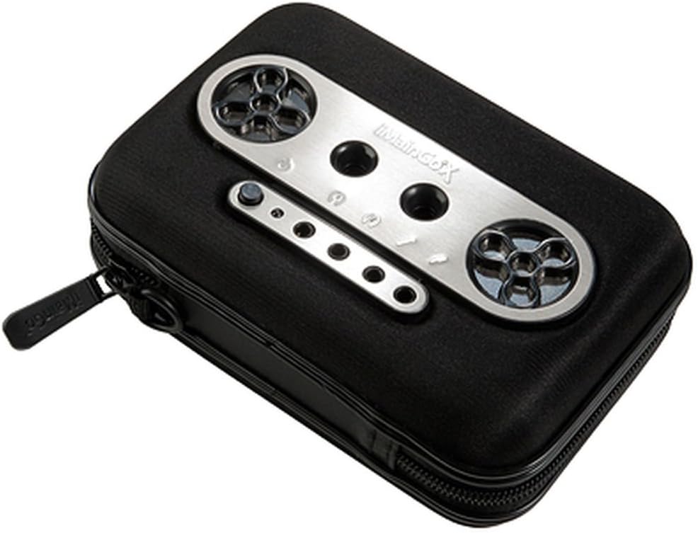X Portable Speaker Case 3.5mm Aux with plug and share ports (Black)