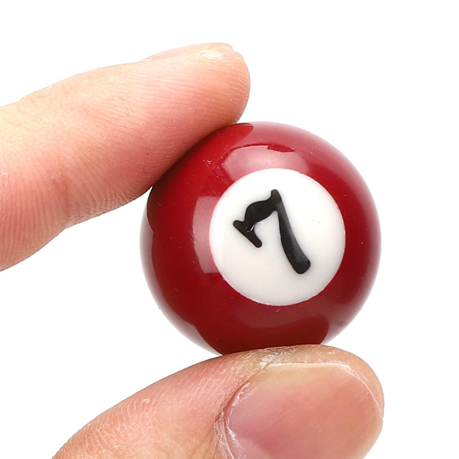 Set di 16 Palline da Biliardo in Resina, Mini Palline Numerate e Bianca per Giochi, Bar