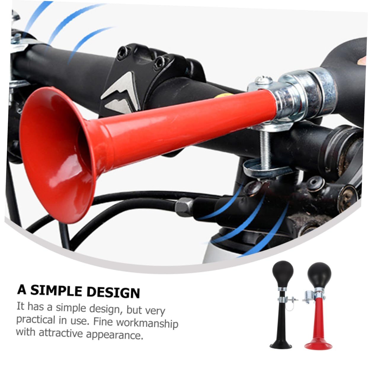 TOYANDONA Clacson da Bicicletta Air Horn per Bici Corno di Bici Accessori Bici per Bici da Adulto per Adulti Il Clacson della Bicicletta Manubrio Aria Ferro Elettrolitico