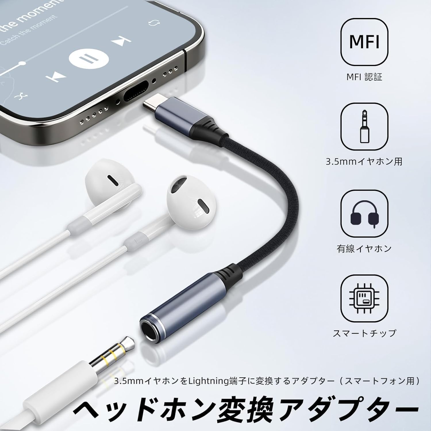 Amazon.co.jp: USB C-3.5mmオーディオヘッドフォンアダプター イヤホン