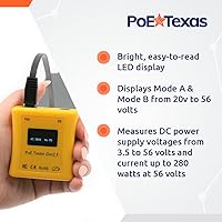 Vista 5 de Probador PoE Gen2.5 de PoE Texas - Probador de alimentación a través de Ethernet para determinar voltaje, corriente y consumo de energía en el cable