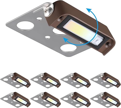 LEONLITE Paquete de 8 luces LED de pared de contención de 5CCT de 4 pulgadas, giratorias, 2200 K2700 K3000 K4000 K5000 K seleccionables, iluminación