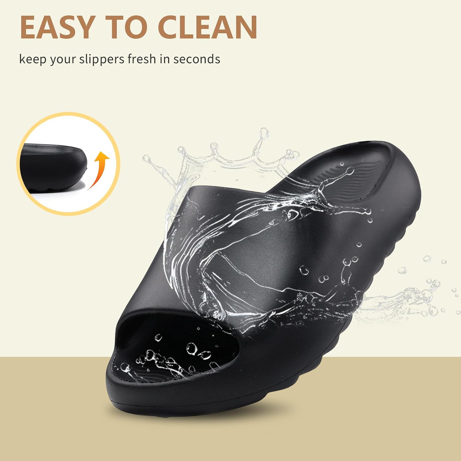 rosyclo Cloud Slippers for Women and Men, Recovery Slides Ultimate Comfort Lightweight Pillow Open Toe Thick Sole Shower Shoes House Indoor Outdoor Beach Sandals with Low Arch Support