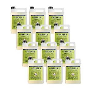 Mrs MEYERS Clean Day Liquid Dish Soap Refill Lemon Verbena 48 Fl Oz Pack of 12