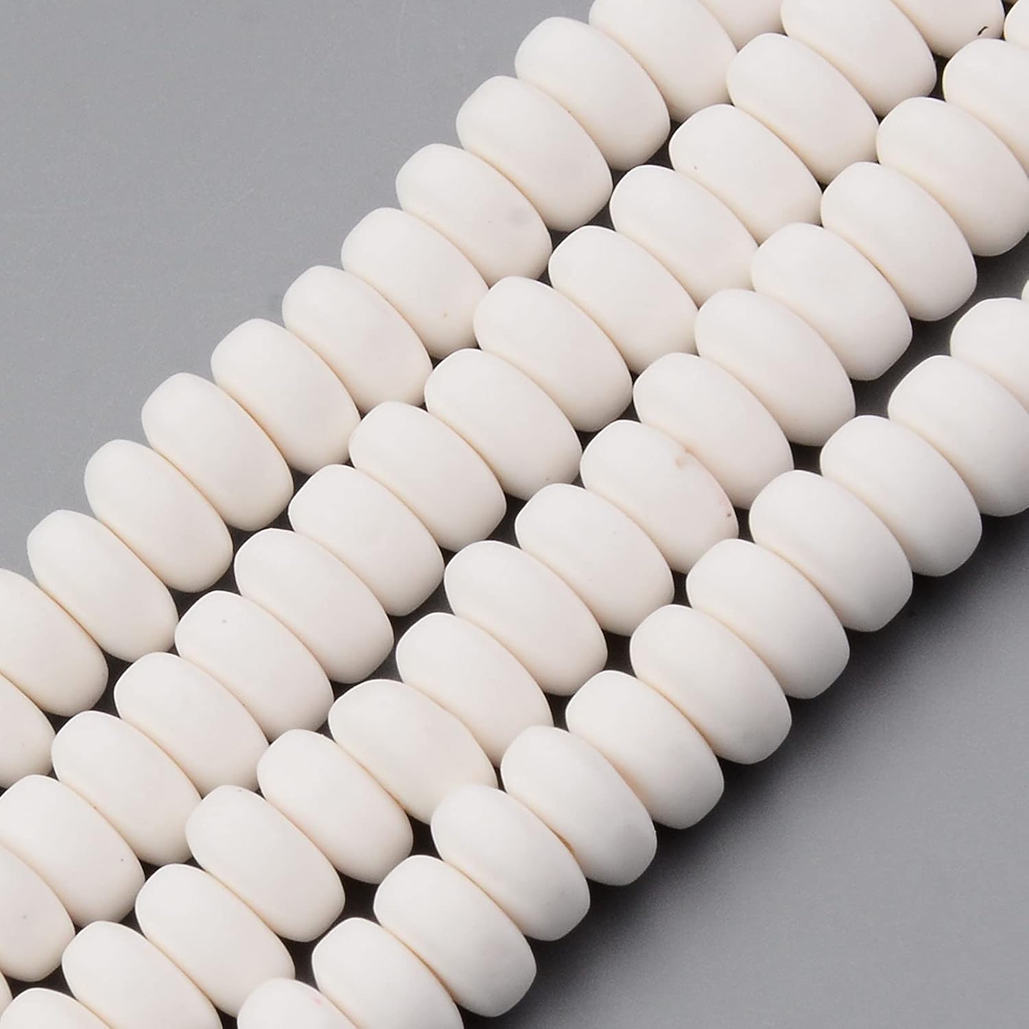 Beadthoven 10 Strands 6mm Vinyl Clay Heishi Beads Purple Rondelle Flat Round Disc Polymer Clay Beads Loose Handmade Spacers for DIY Necklace Surfer Bracelet Jewelry Making Supplies 3mm Thick image 4