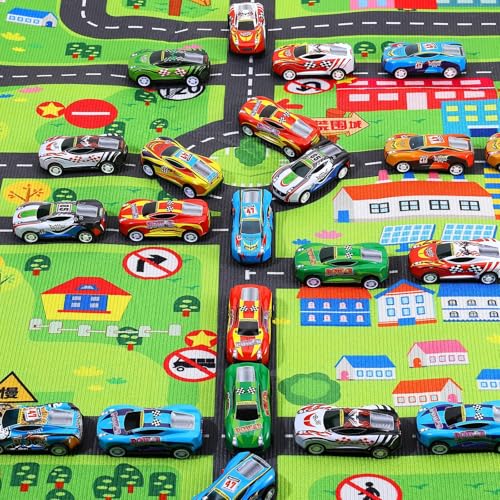 DERTE 280 Piezas Coches de Juguete Pull Back para Niños miniatura 6