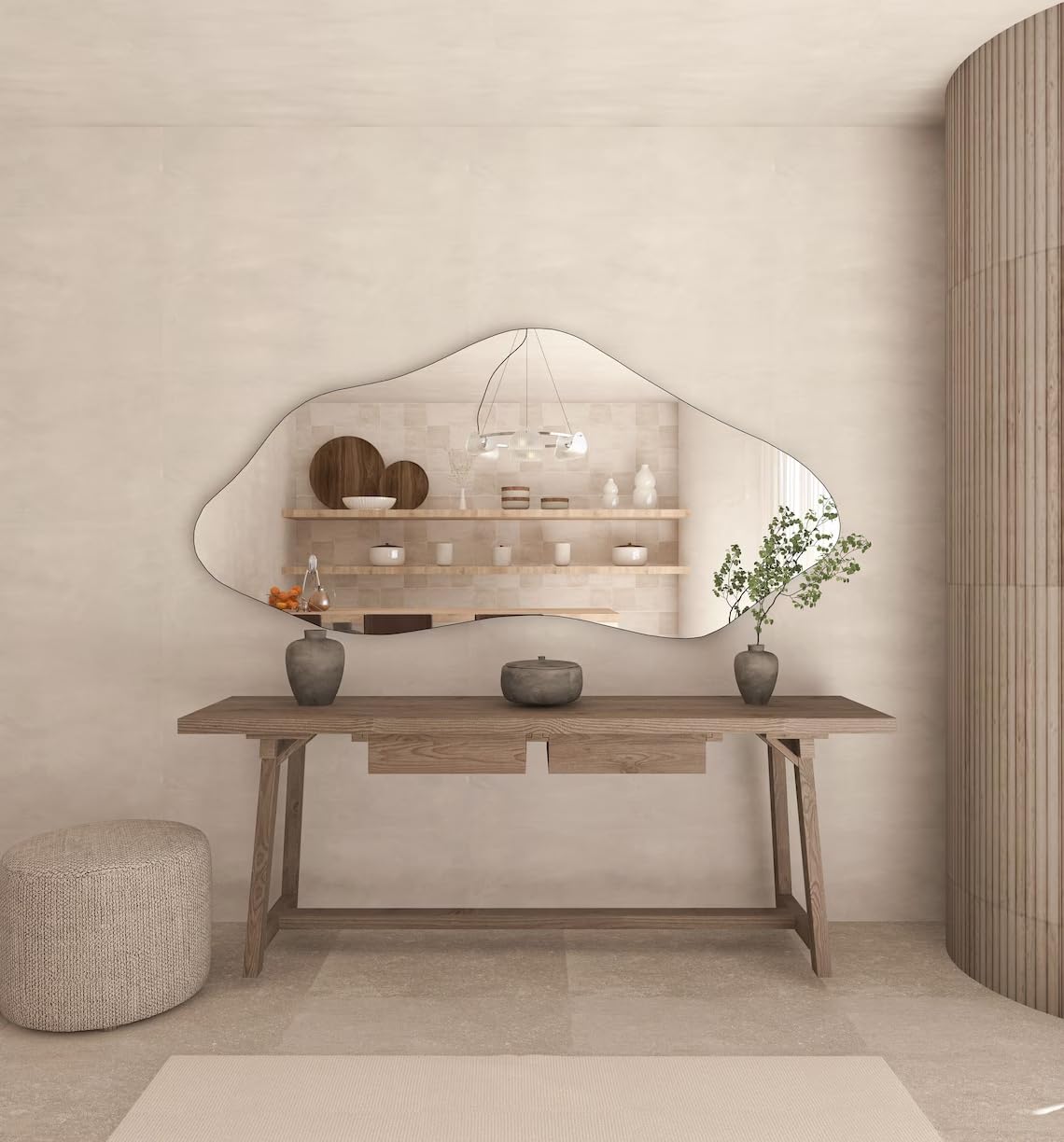 Amazon.co.jp: NORTH KAISER ウォールミラー | モダンな不規則な