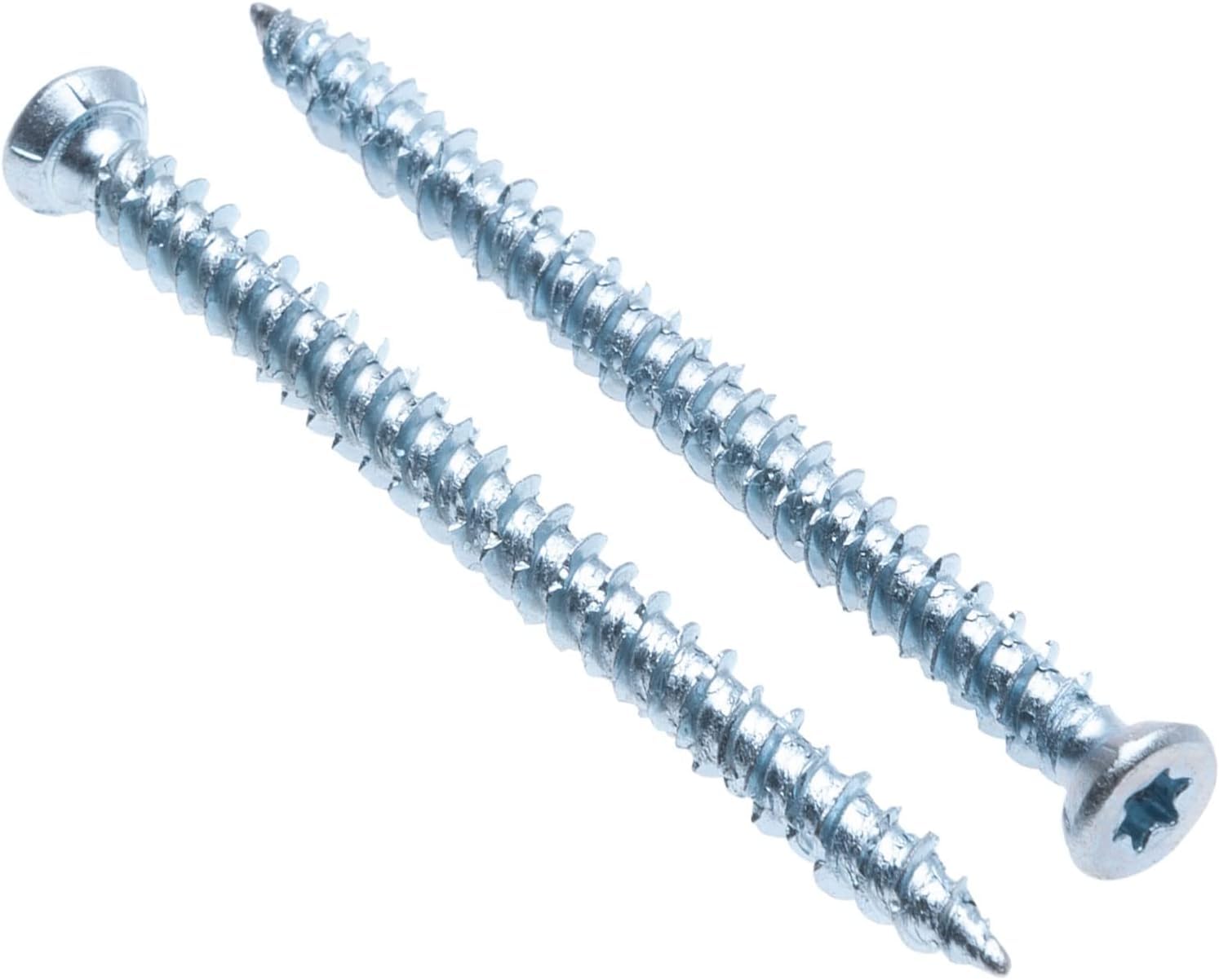 Viti per Calcestruzzo Testa Svasata Torx Tx30 in Acciaio Temprato Zincato Viti Autofilettanti per Muro, ideali per ancoraggi diretti senza tasselli (100, 7.5x102)