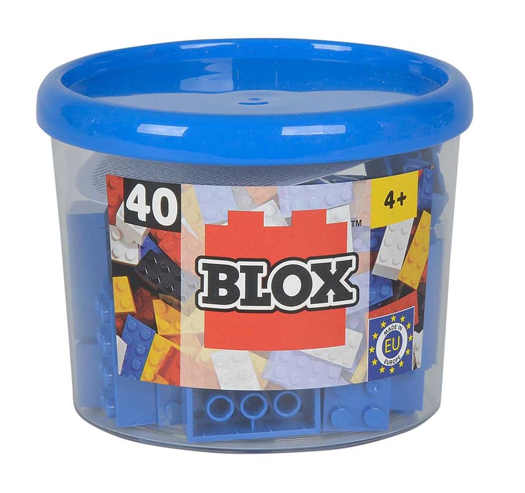 Simba 104118881 "Blox 8-Stud Blue Building Blocks Set (40-Piece)