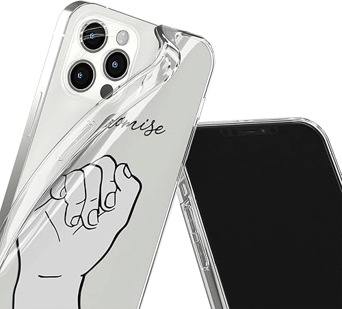 Miniatura 5 de Funda de teléfono a juego compatible con iPhone 14 Pro Max de 6.7 pulgadas para parejas, mejores amigos, bonita promesa de meñique a prueba de