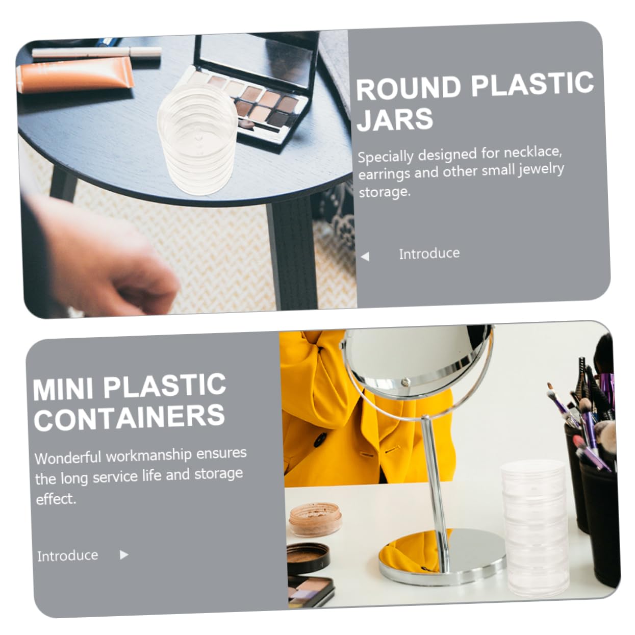 Levemolo Stackable Jewelry Organizing Box Bead Button Case Plastic Dispensing Bottles