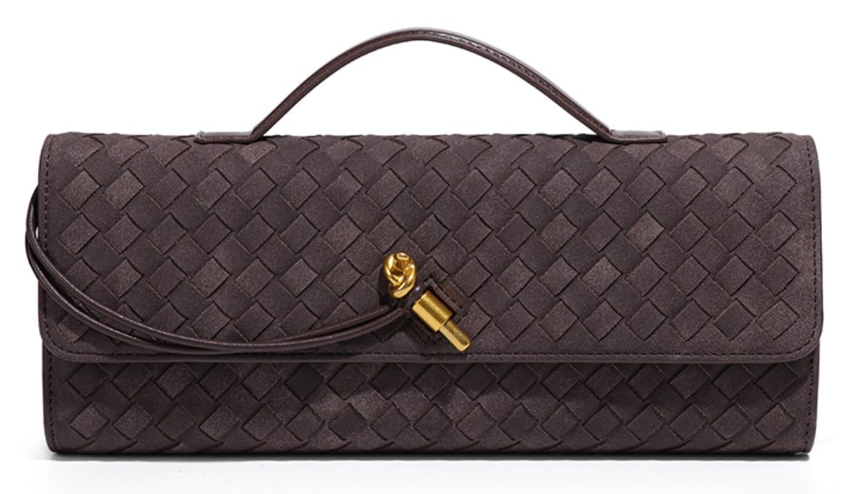 Upbull Trendy Woven Evening Clutch Purses Women Underarm Shoulder Handbag Cute Satchels Crossbody Purse PU Leather Wallet