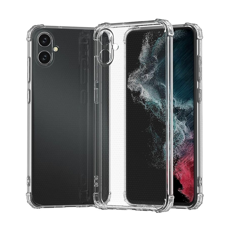 Image of for Samsung A05 Case,Samsung A05 Phone Case Clear Transparent Reinforced Corners TPU Shock-Absorption Flexible Cell Phone Cover for Samsung A05 - Transparent