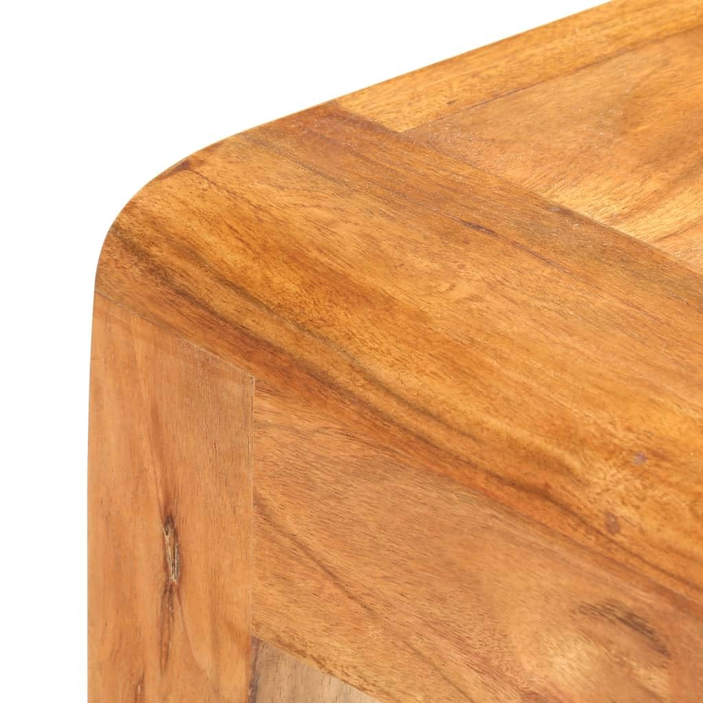 Tavolo consolle 110 x 40 x 76 cm in legno di acacia massiccio | Finitura Miele, Rustico, Grano unico, Robusto, Per Soggiorno O Introduzione