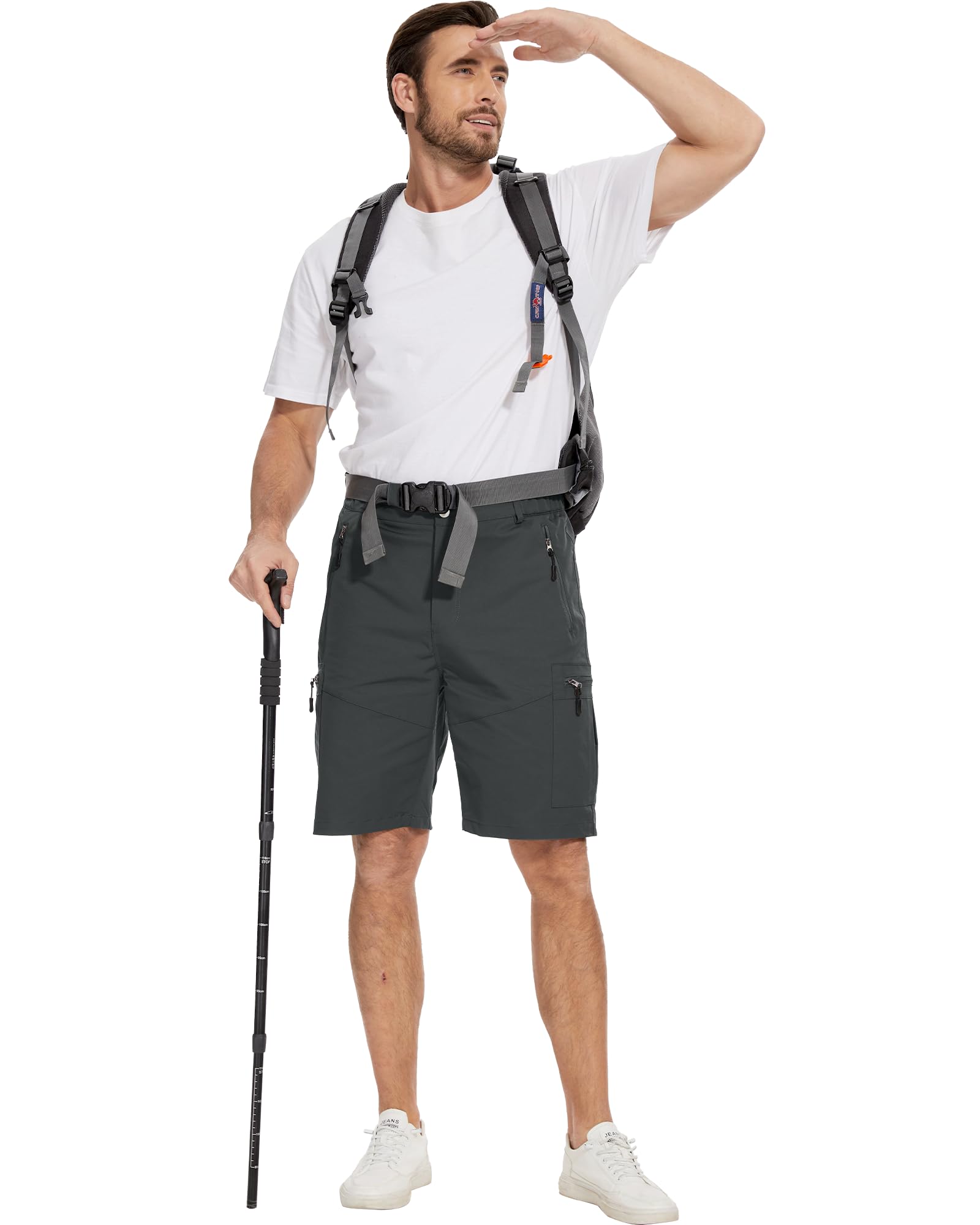 LVCBL Pantaloncini da uomo, da trekking, da uomo, leggeri, ad asciugatura rapida, pantaloni cargo