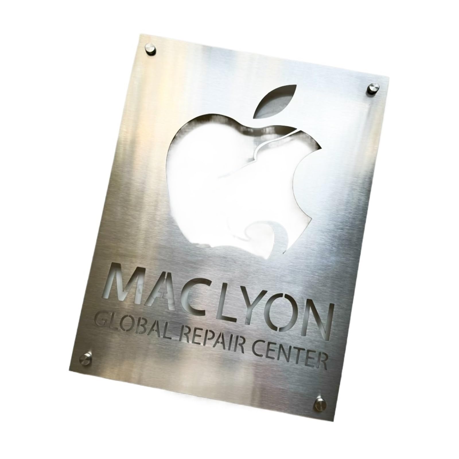 Letrero Moderno De Acero Inoxidable, Placa Puerta Metal Con Logotipo, Letras 3D, Uso Al Aire Libre for Tienda, Hotel, Villa, Empresa, 1 Ud(50x25cm)