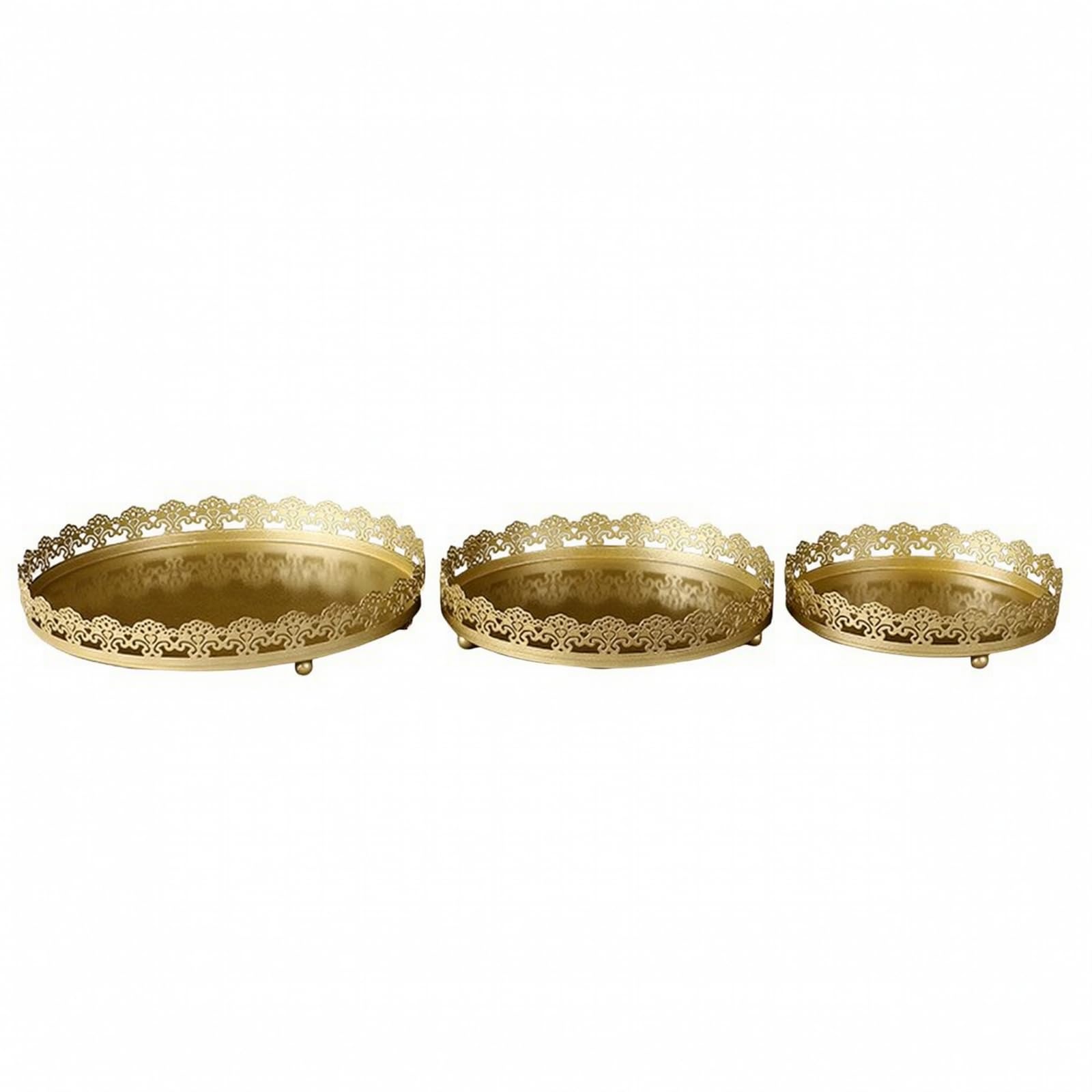 3 Pezzi Alzatina con Piedini Elegante | Decorativo, Piatto con Piedini, per Matrimoni, Feste