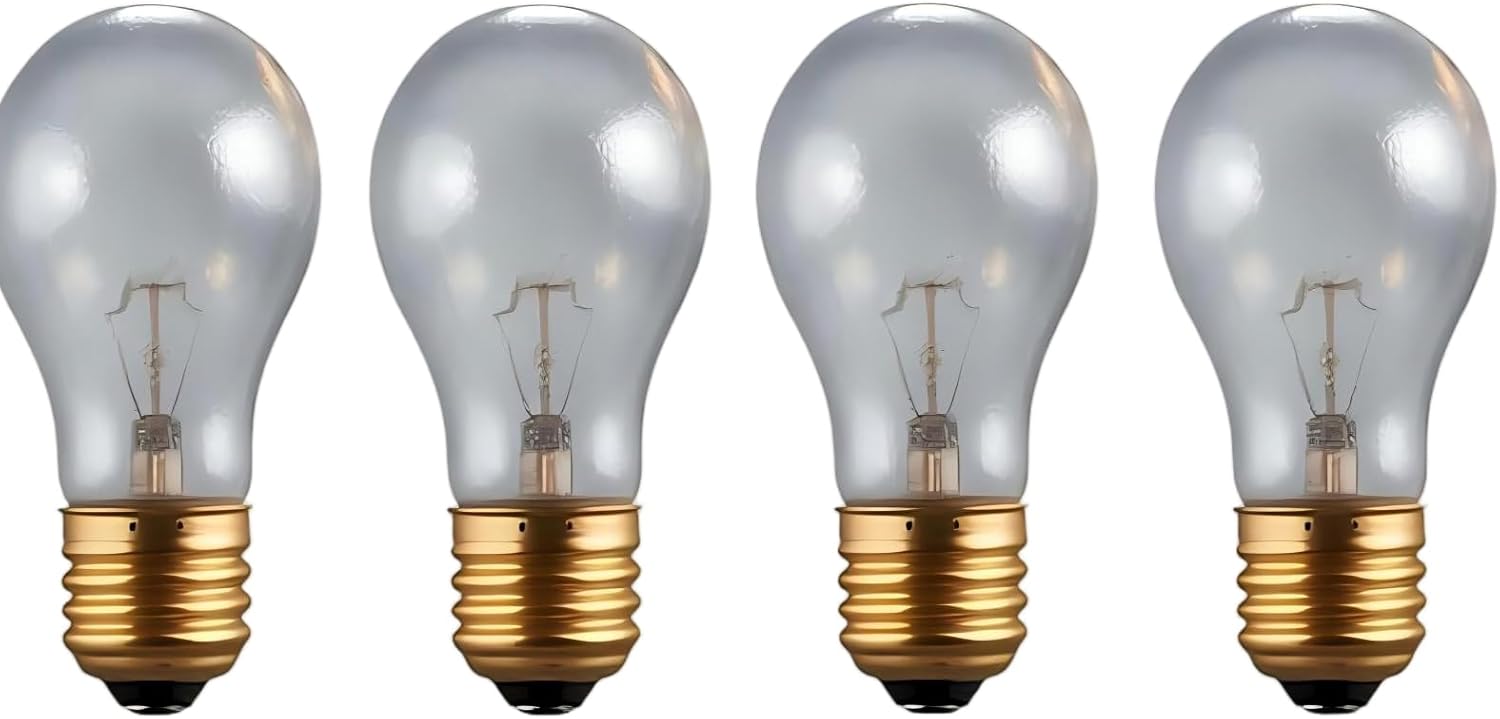 Food Warming Heat Lamp Bulb, 40W Shatterproof Replacement Compatible with Hatco 02.30.265 – Safety-Coated Shatter-Resistant Heat Lamp Light Bulb – 02.30.265.00, 02.30.265, 02.30.265.12 4-Pack