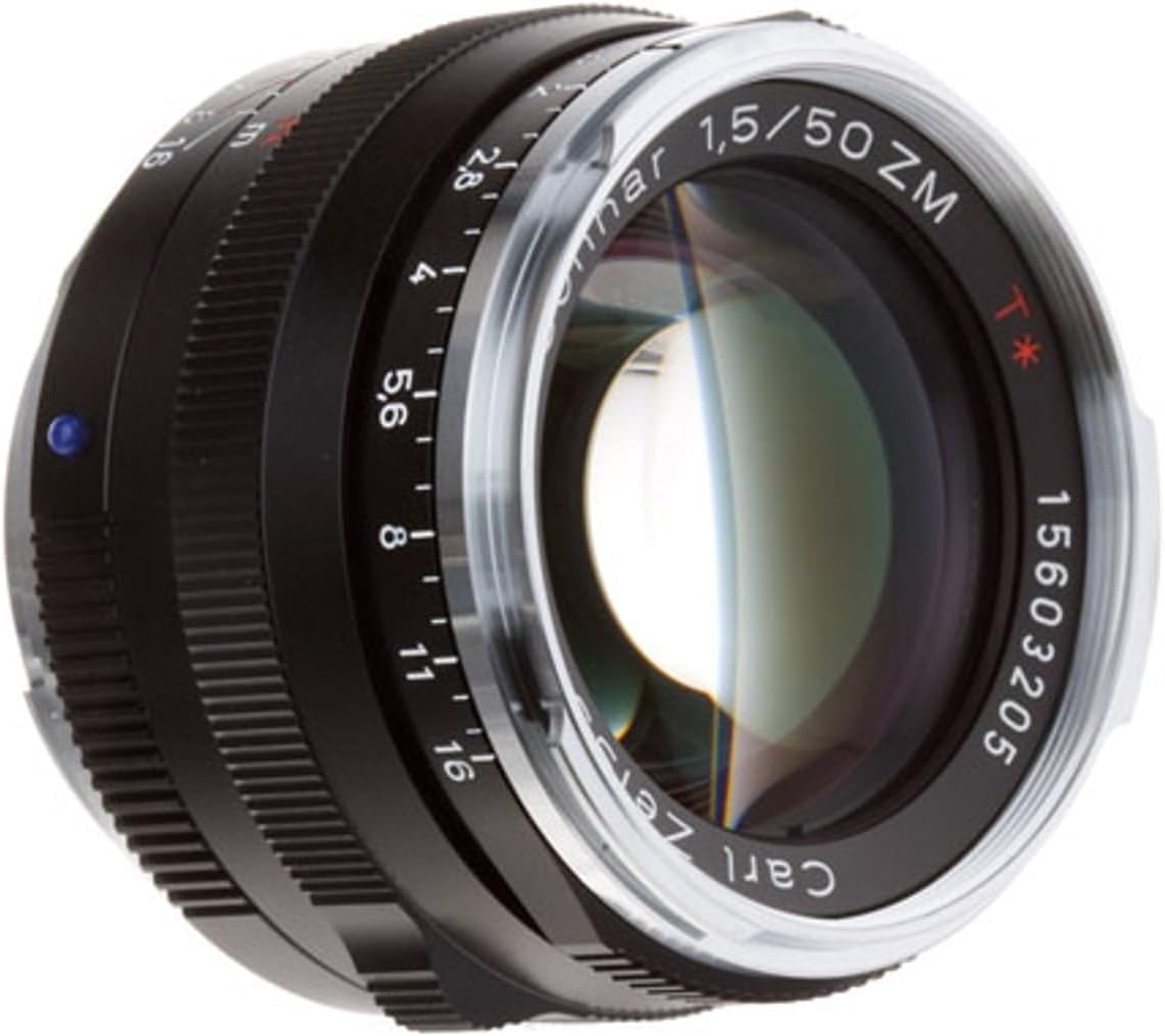 ZEISS Ikon C Sonnar T* ZM 1.5/50 Standard Camera Lens for Leica M-Mount Rangefinder Cameras, Black