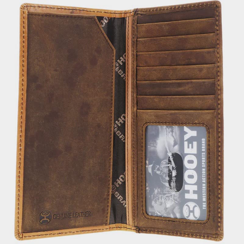 HOOEY Leather Men's Western Rodeo Wallet (Phoenix - Tan/Brown)2