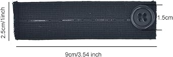 5Pcs Elastic Pants Waist Extender, Adjustable Pant Button Extenders (Black)