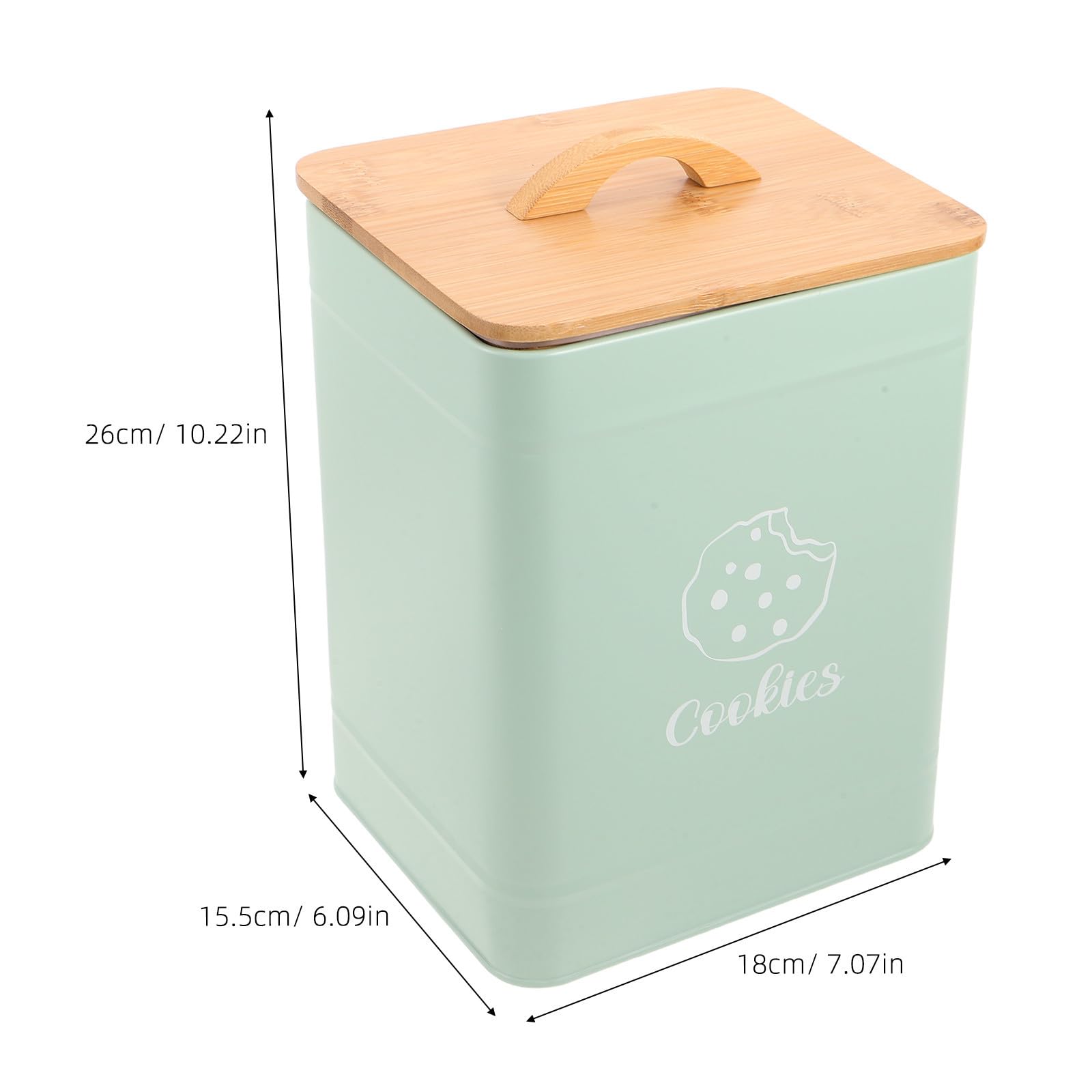 Cabilock Barattolo Chiaro Ermetico Coperchio con Verde, per Biscotti