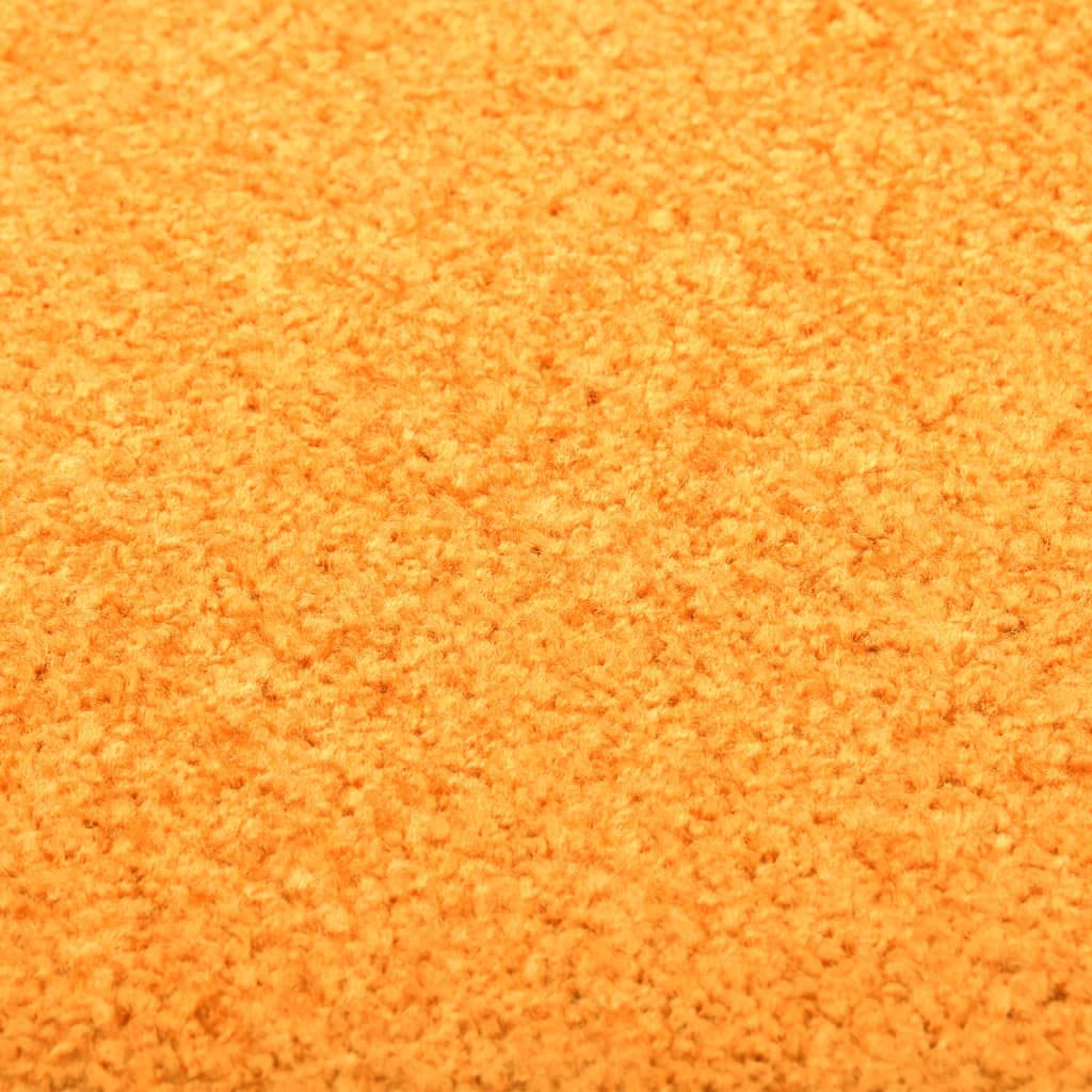 Paillasson lavable, orange, 90 x 150 cm, antidérapant, avec bord noir, pour l'intérieur et l'extérieur, résistant aux intempéries et absorbant l'humidité, idéal pour porte d'entrée, couloir, balcon