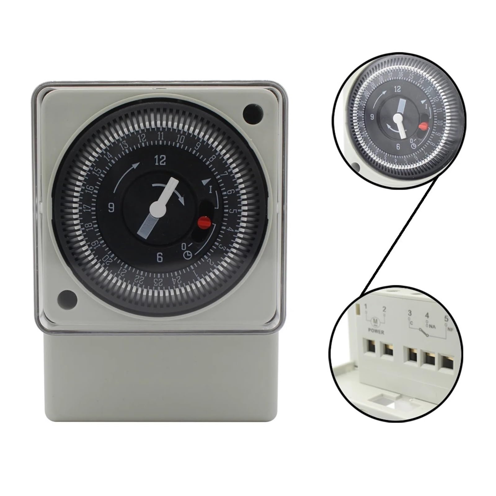 24 Stunden AC220V 50Hz DIN-Schiene Mechanische Zeitschaltuhr MT188 Countdown Energiesparregler Industrielle Zeitschaltuhr
