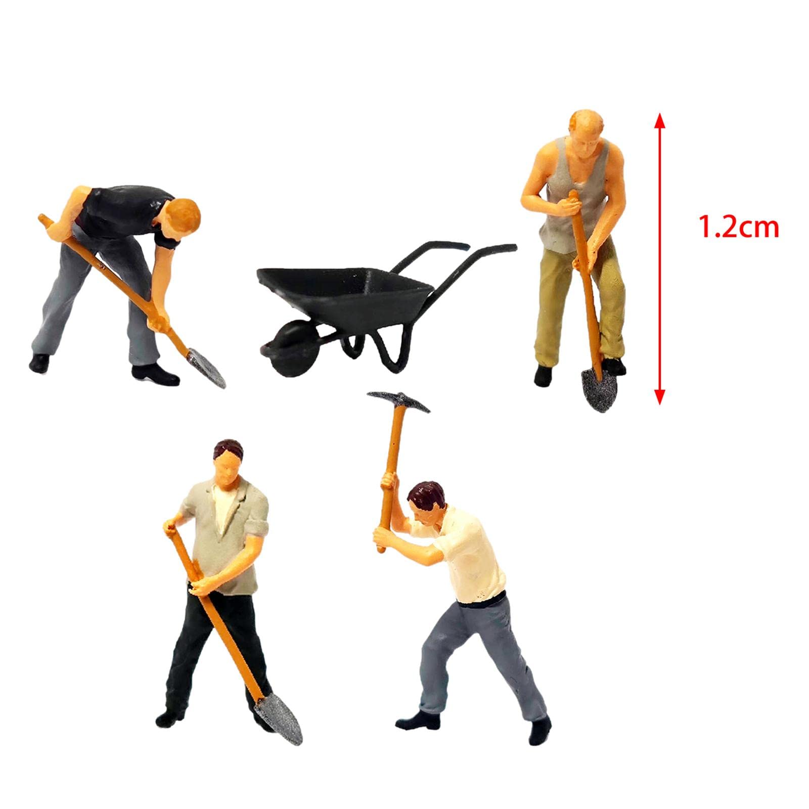 Realistische 1/64 bemalte Figuren für DIY-Projekte, Sandtisch-Layout 1:87, 2 Stück