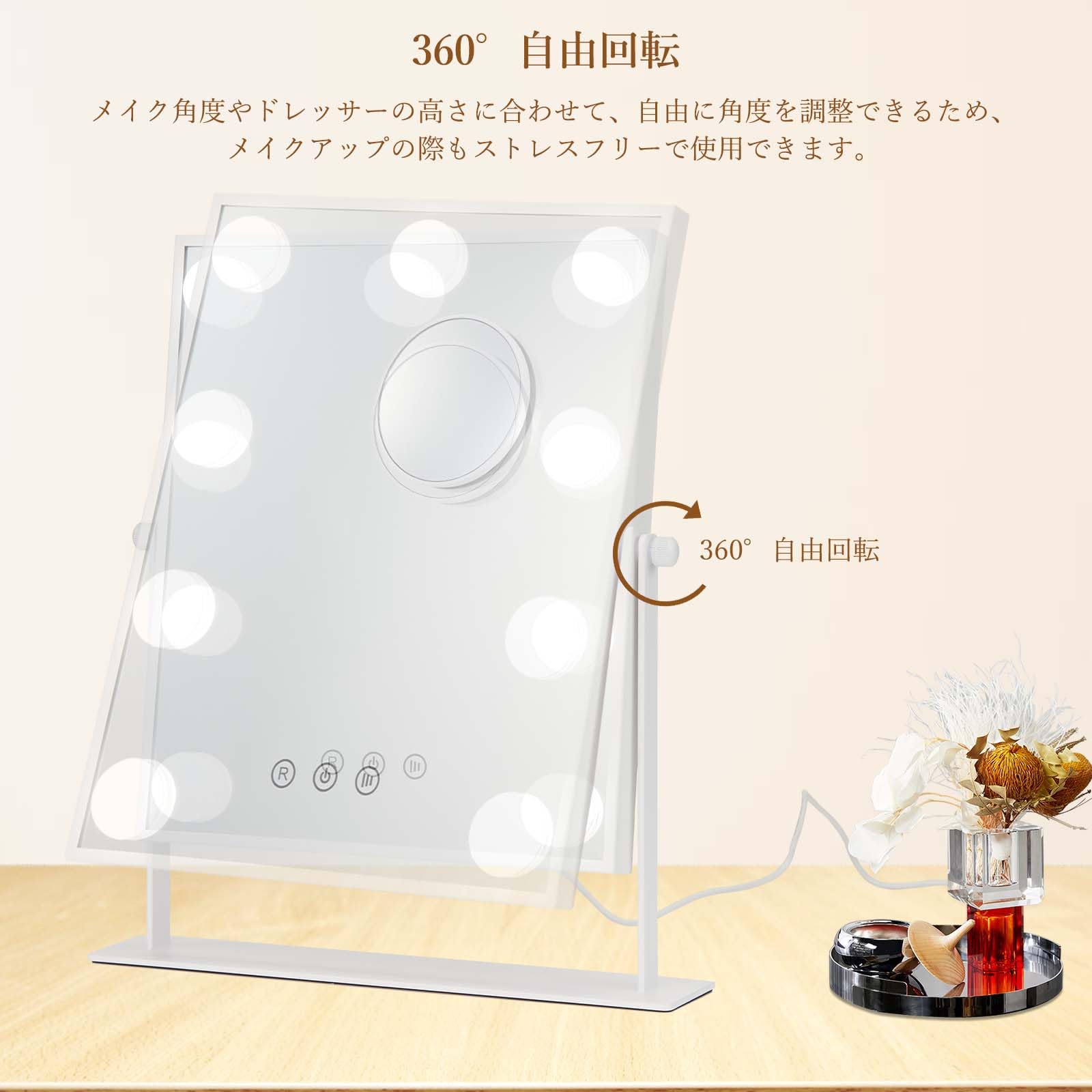 Amazon.co.jp: ガービー（Garvee） 女優ミラー 卓上ミラー 化粧