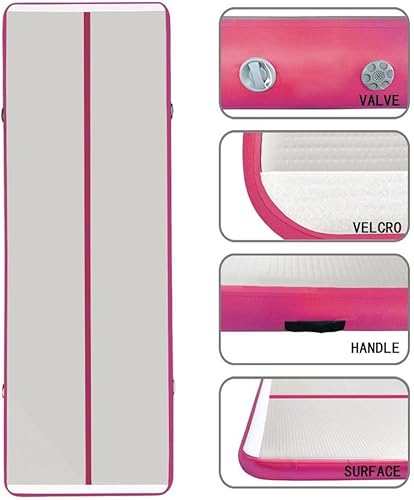 Miniatura 4 de Colchoneta inflable de gimnasia de 10, 13, 16 y 20 pies, con bomba para gimnasio, hogar, yoga, entrenamiento, niños, deporte, taekwondojuego