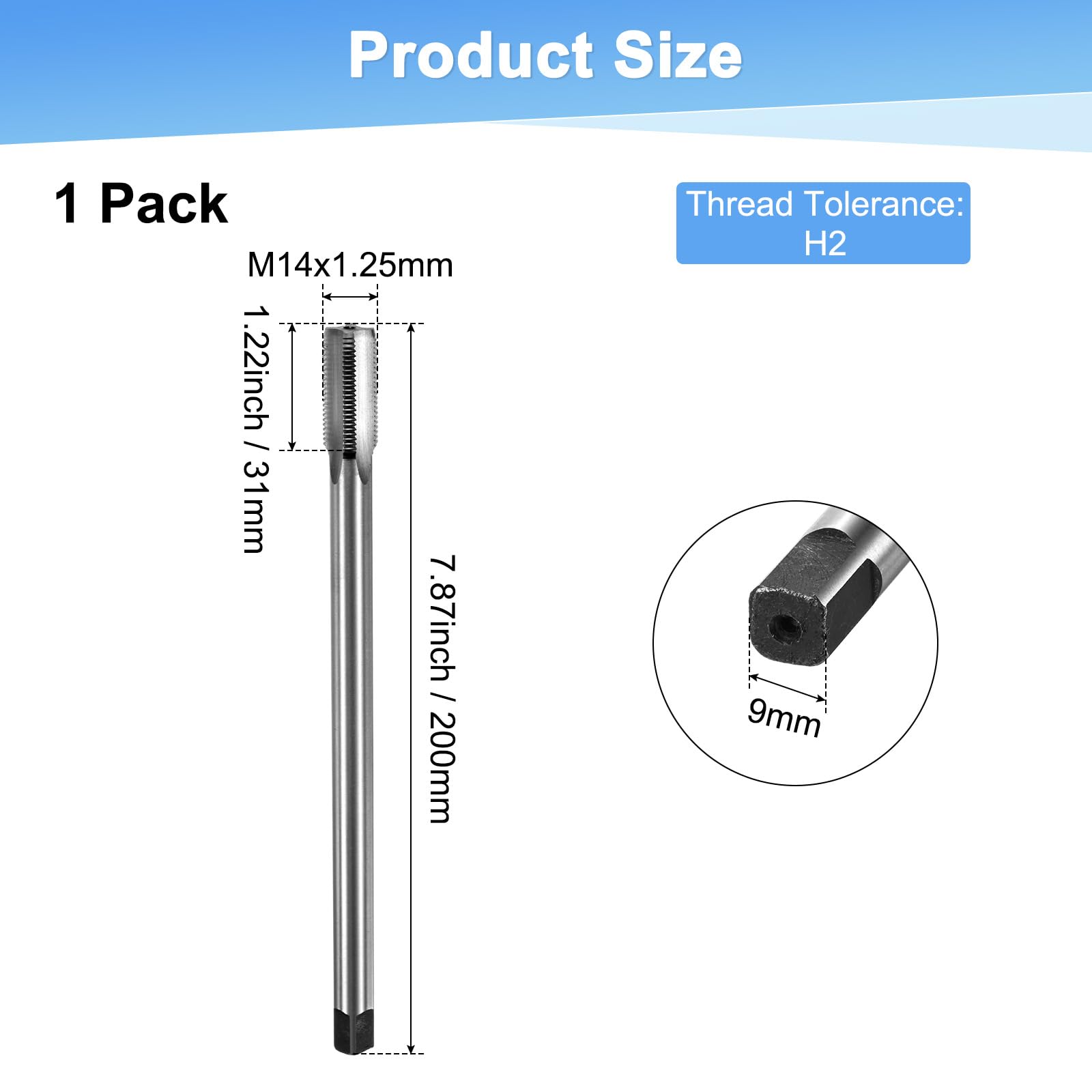 M METERXITY M14x1.25mm Metric Thread Tap - Image 3