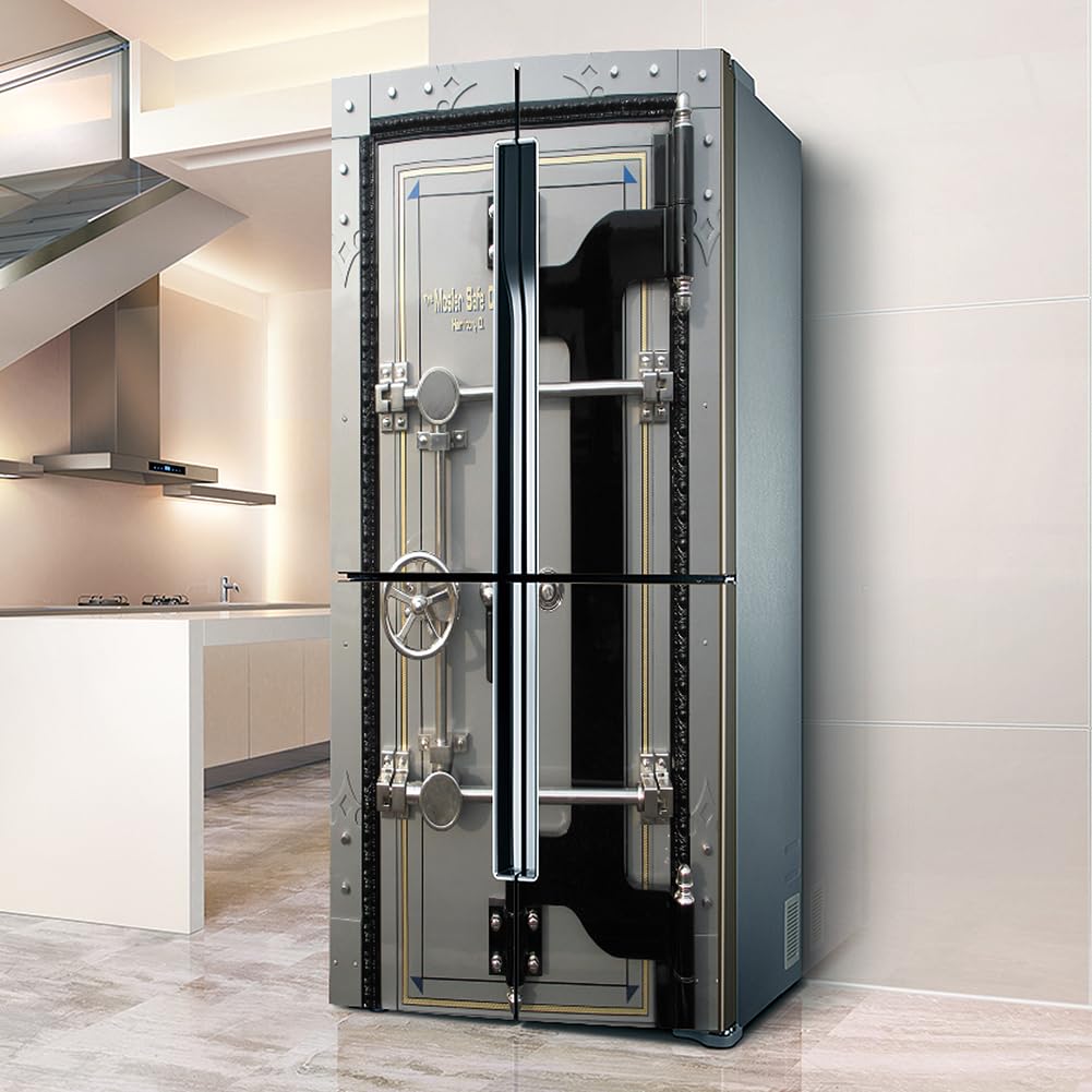 Pegatinas de pared para calcomanía de cocina y cubiertas de frigorífico diseño caja fuerte