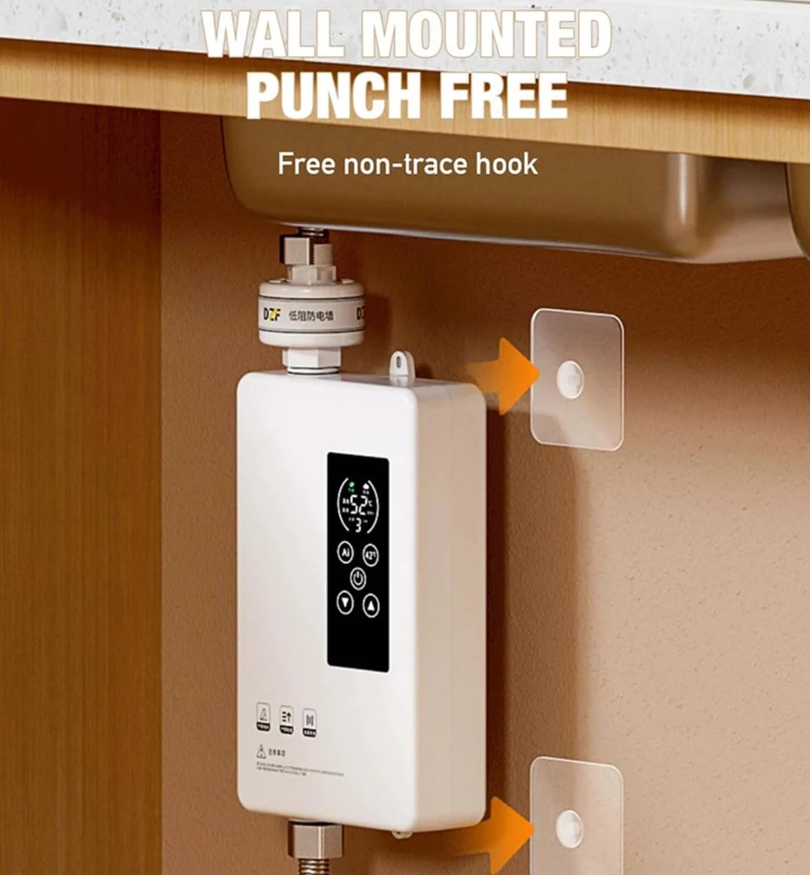 Instant Water Heater Kitchen Bathroom Tankless Hot Shower Mini Instant Electric Water Heater Shower