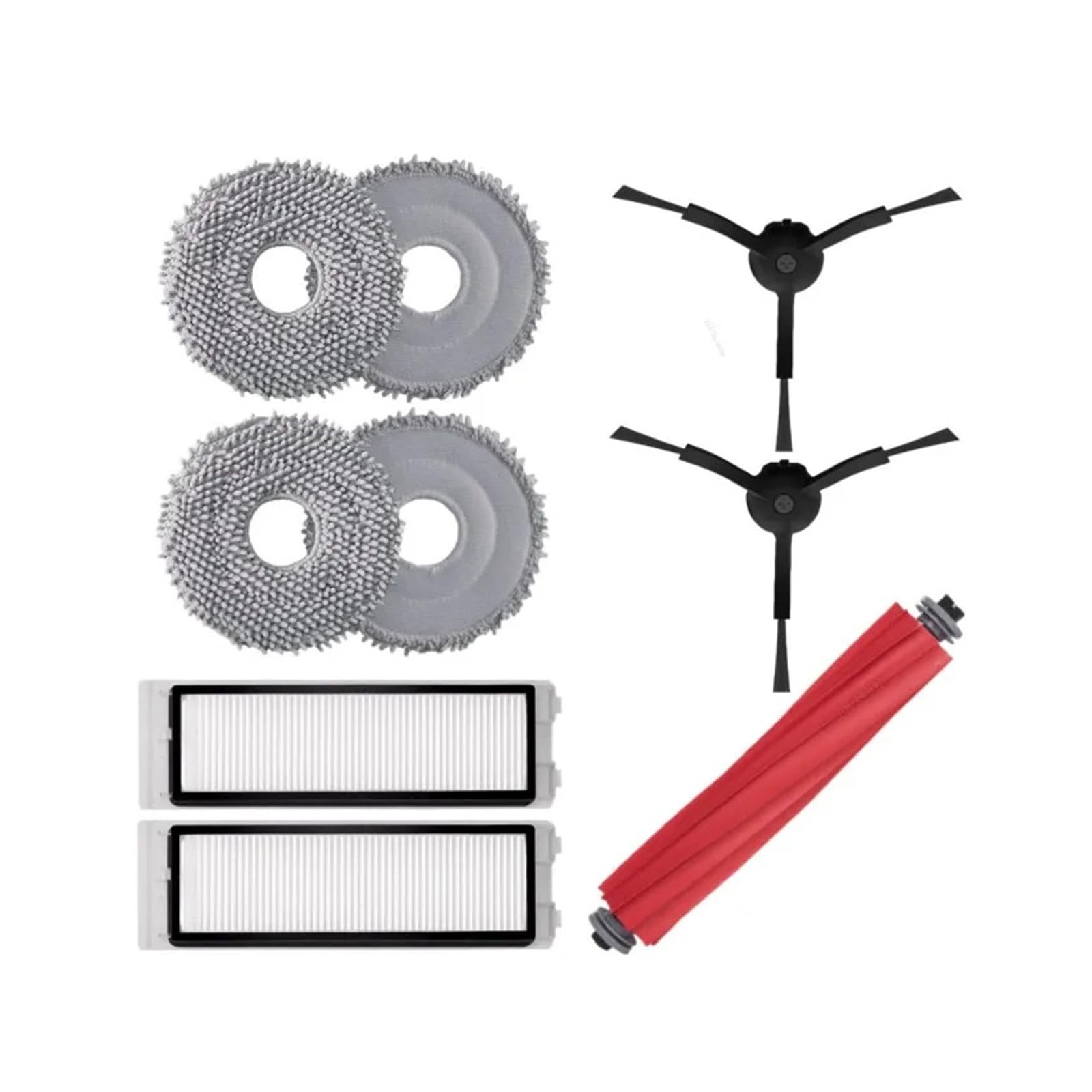 Aihdbcl Revo Pack 2 Washable Filter Main/Side Brush Mop ，Compatible For Roborock，Q Revo