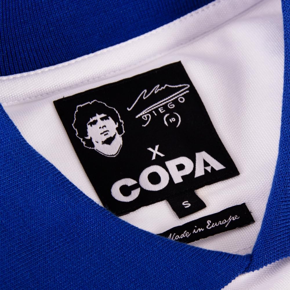 COPA - Maglia da Calcio - Uomo - Ufficiale Bootleg Maradona x Manica Corta - Bianco - 100% Poliestere