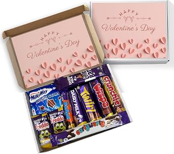 QLV Valentine's Chocolate Gift Box, Letterbox Gift for Him & Her