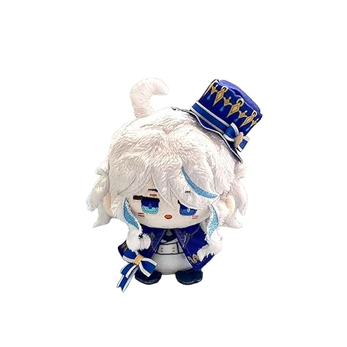 CALEMBOU Anime Plush Keychain for Backpack, 4" Cute Chibi Plush Figure,Furina Keychain Plush Anime Charms for Fans - Furina
