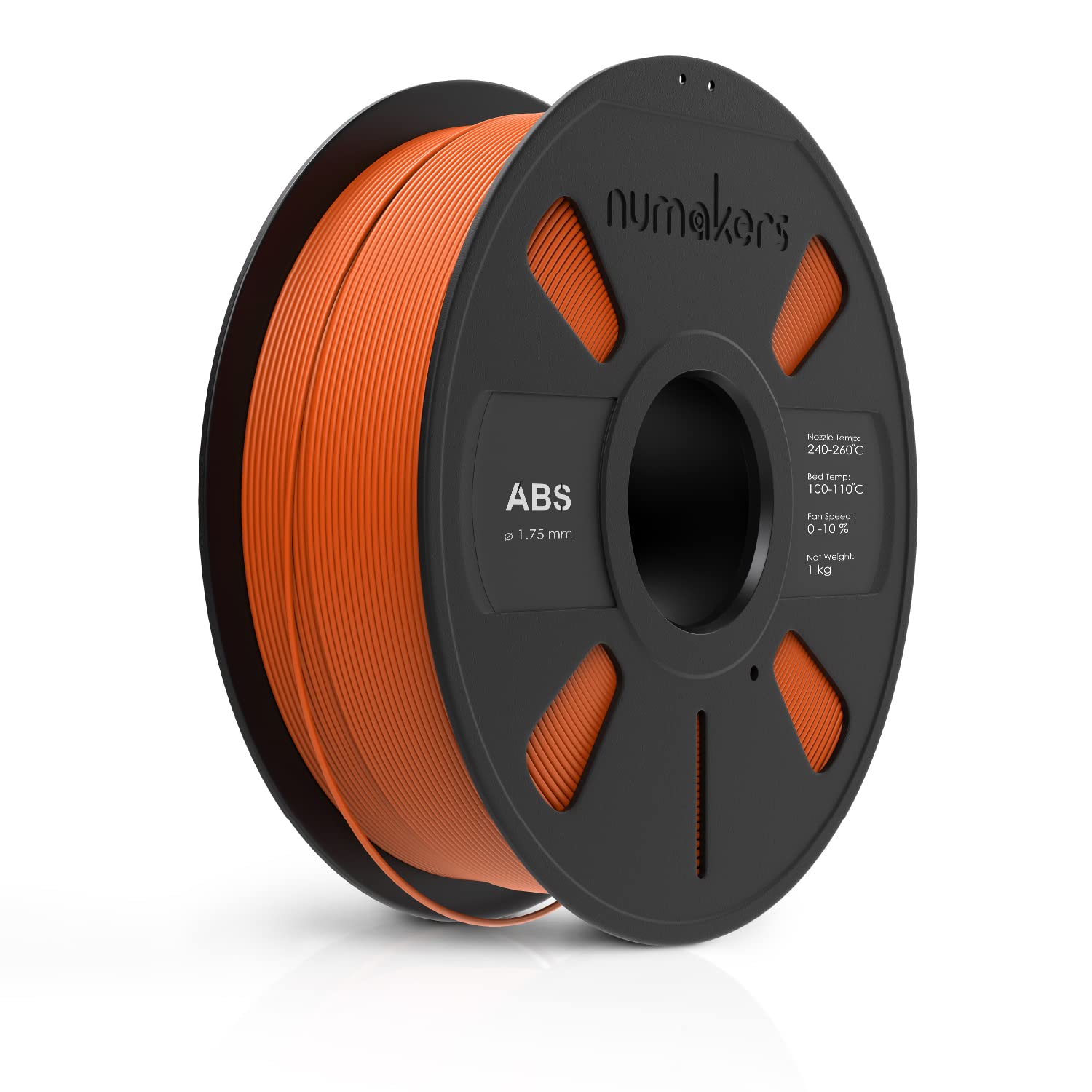NUMAKERS ABS 3D Printer Filament, 1.75mm, Dimensional Accuracy +/- 0.03 mm, 1 kg Spool (2.2 lbs), Compatible with Most FDM Printers (Burnt Orange) (B09QXXHKD3) Amazon Price History, Amazon Price Tracker