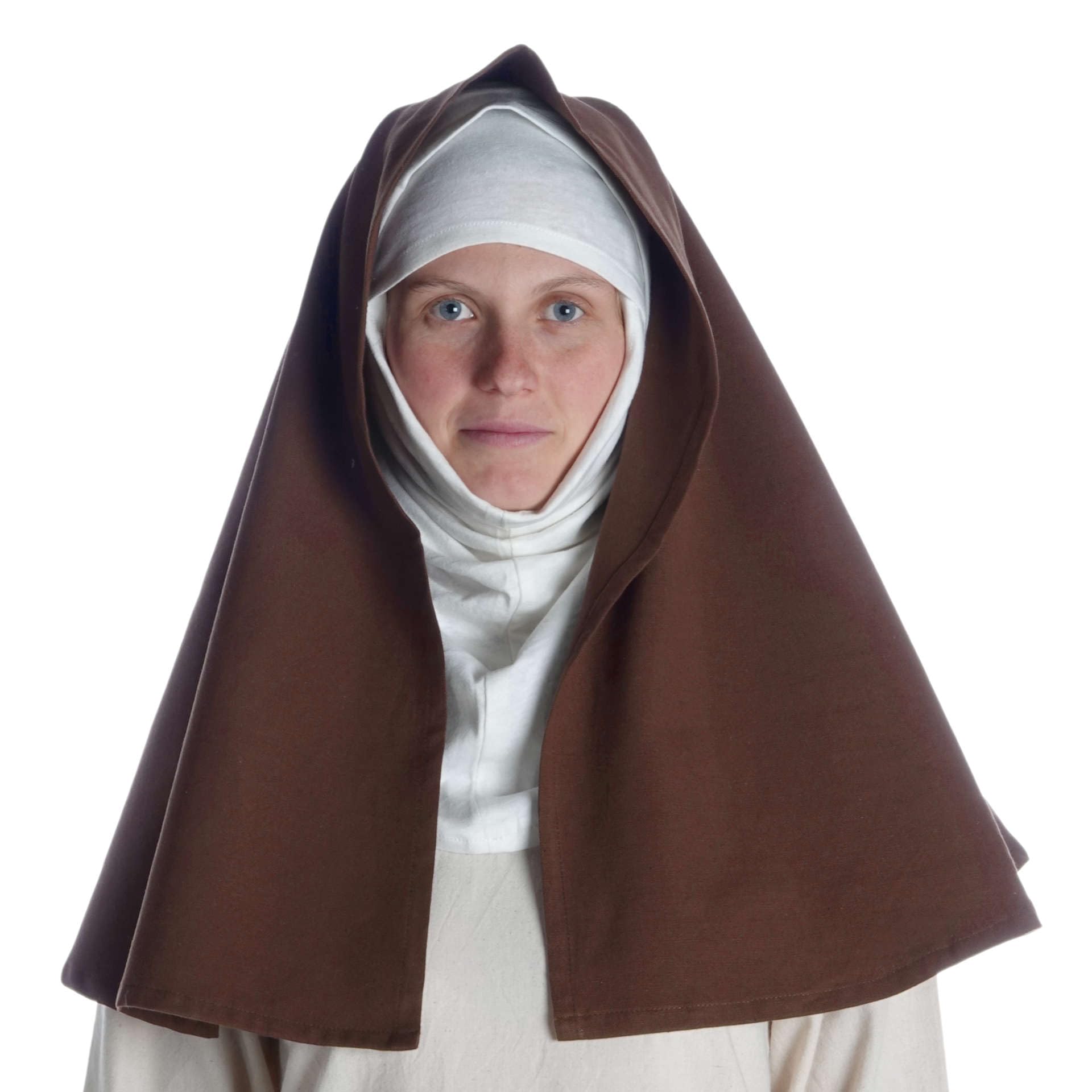 Medievale Velan Suora Copricapo Cotone Modello: Hildegard