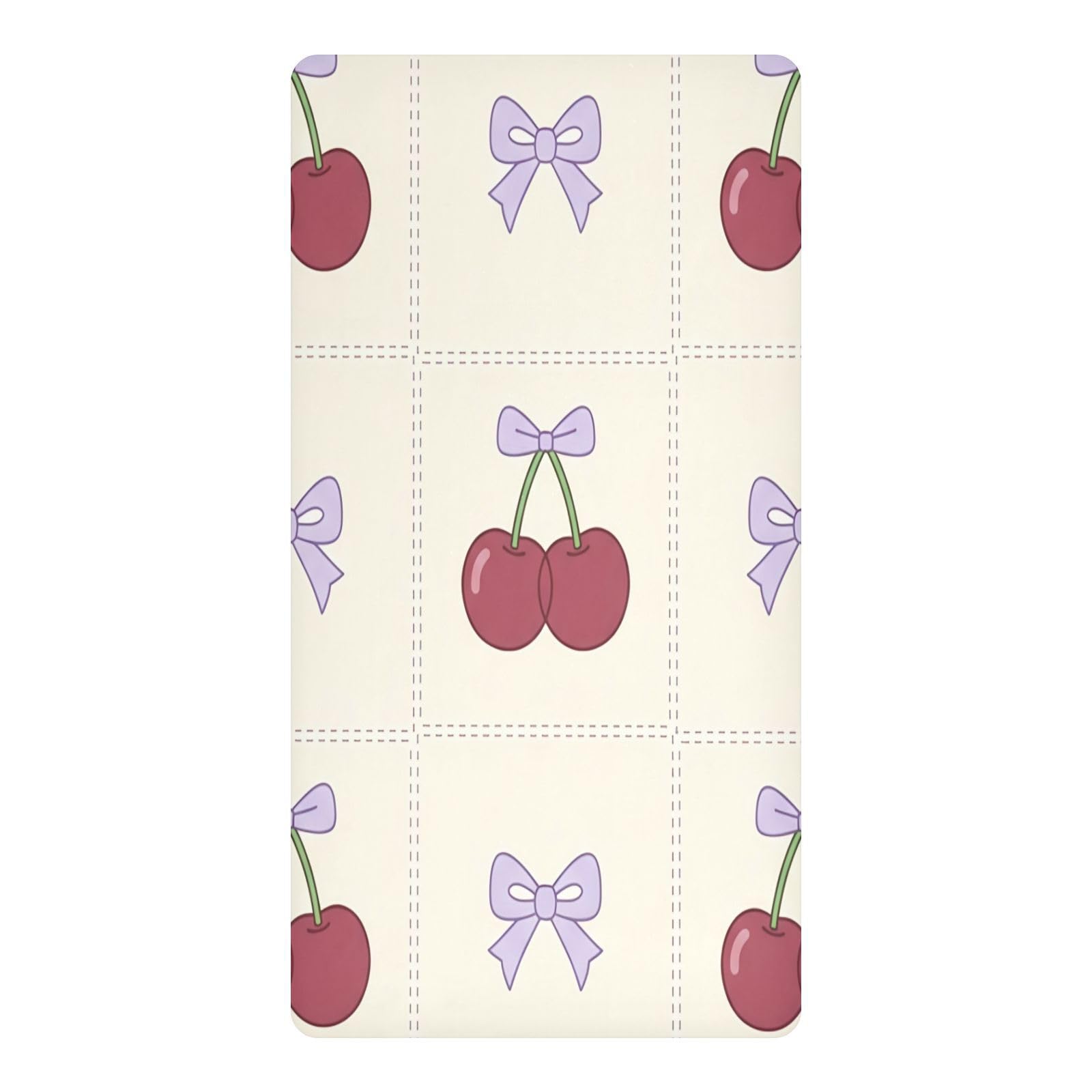 JiangGgen Cherry Baby Crib Sheet Soft Breathable for Standard Crib-M