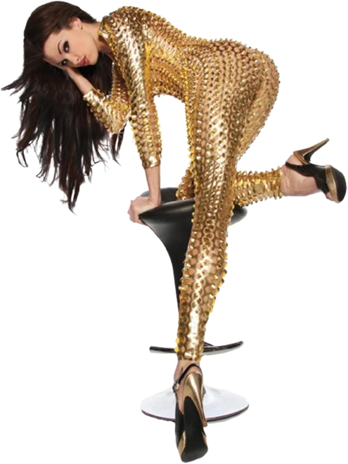 Sexy Hollow One Piece Bodysuit Women's Patent Lingerie Mardi Gras Valentine's Day Lingerie Costume Clubwear