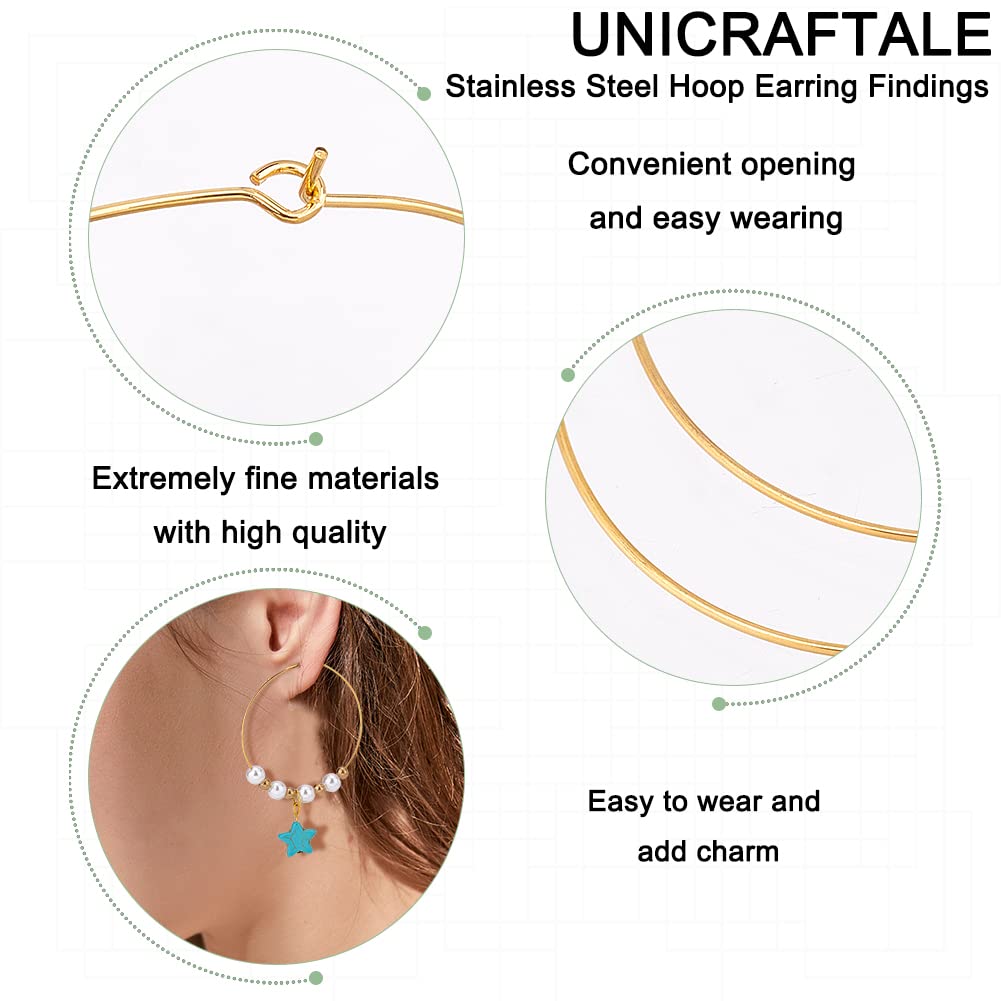 UNICRAFTALE 30Pcs Orecchino A Cerchio Ipoallergenico