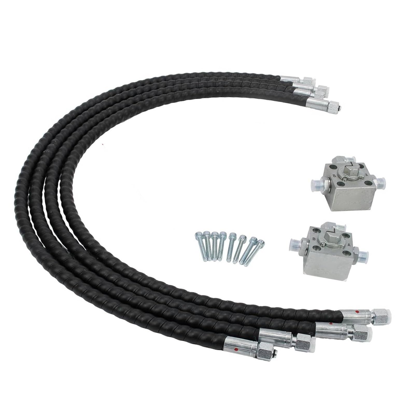2pcs 3-Wege-Diverter-Ventil für 1-2 Tonnen Chinesische Bagger mit 31 Zoll Flexiblen Schläuchen