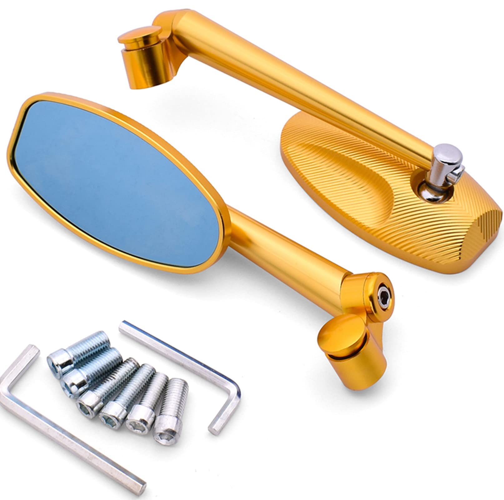 Espejos retrovisores laterales para moto Honda NC750X CB500X CBR650 CNC aluminio azul oro